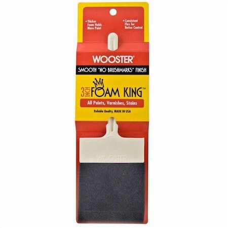 Wooster 3" Foam Foam Bristle, Paint Brush 31030030